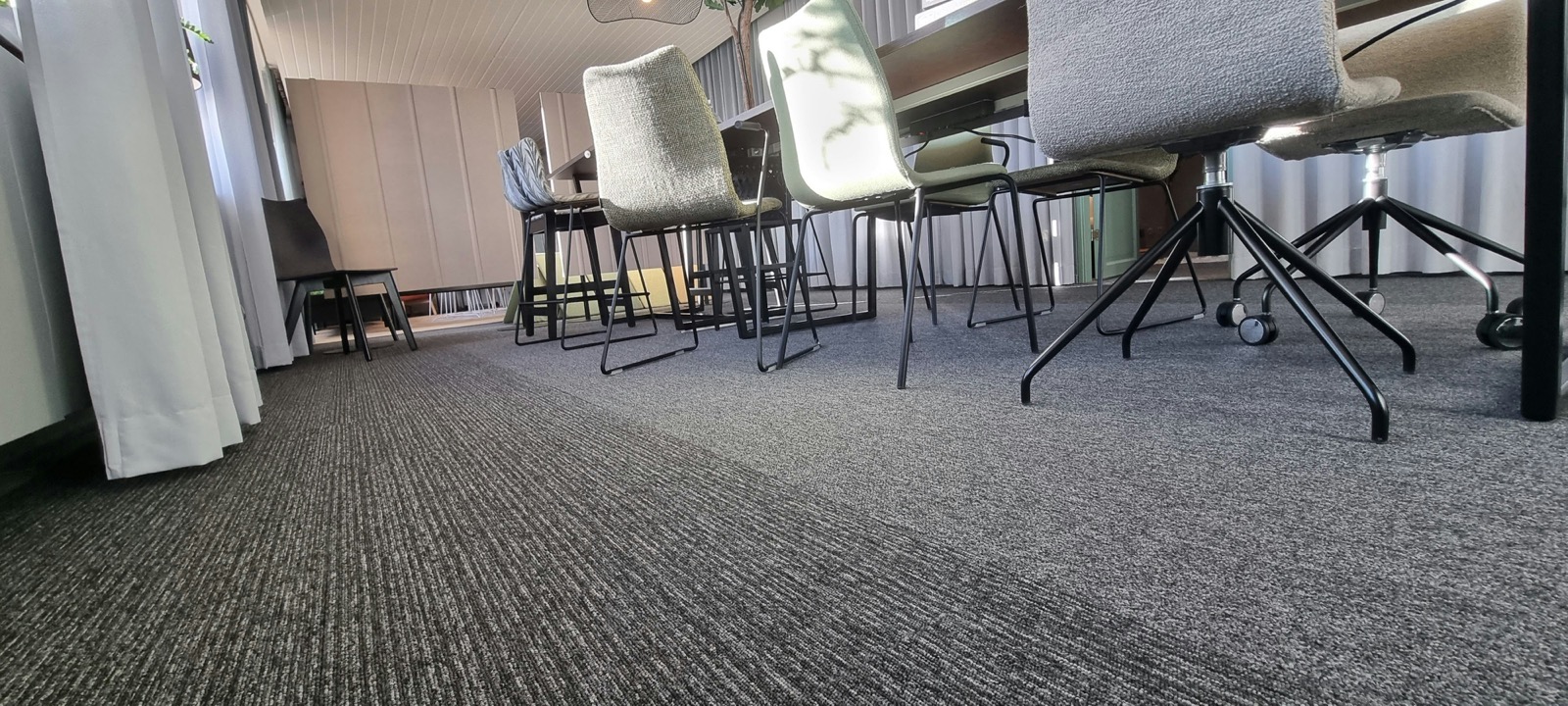 Commercial flooring installation in an office fit-out