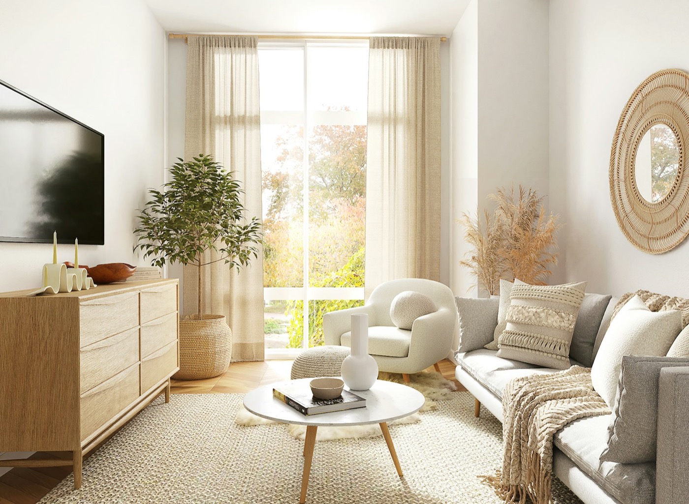 Newly fitted carpet in a Southampton living room